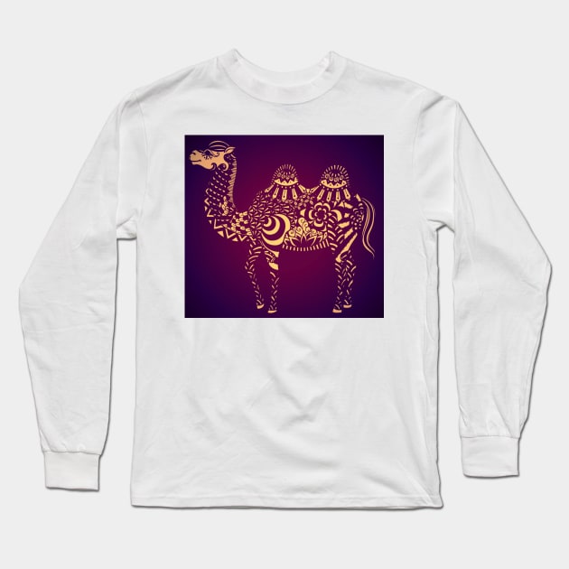 camel Long Sleeve T-Shirt by MGphotoart